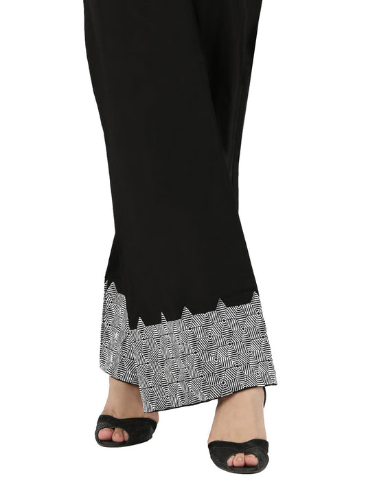 Black Lawn Women Trouser - AL-T-396
