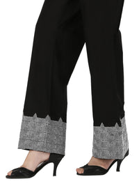 Black Lawn Women Trouser - AL-T-396