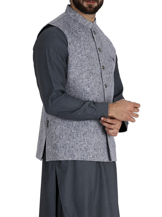 Greyish Blue Waistcoat - WC-234