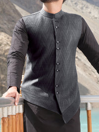Black Blended Waistcoat - WC-273