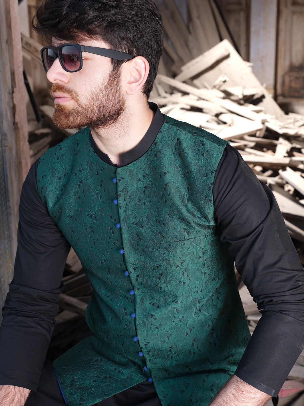 Green Waistcoat - AL-WC-302