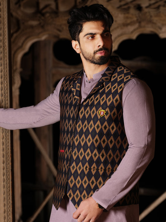 Blue Blended Waistcoat - AL-WC-317