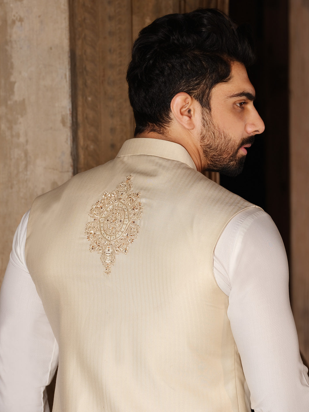 Cream Blended Waistcoat - AL-WC-319
