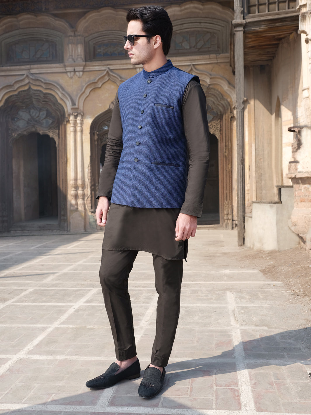 Blue Blended Waistcoat - AL-WC-325