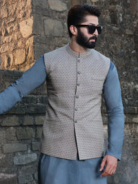 Grey Woven Waistcoat - AL-WC-327