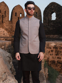 Grey Woven Waistcoat - AL-WC-331