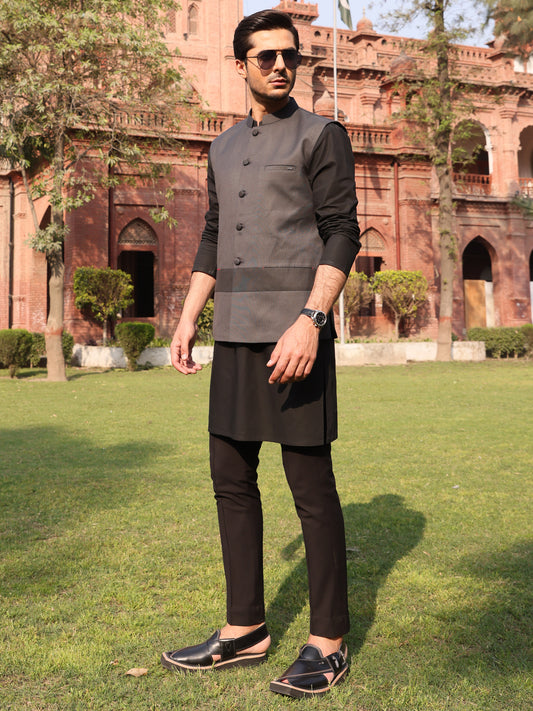 Grey Suiting Fabric Waistcoat - AL-WC-361