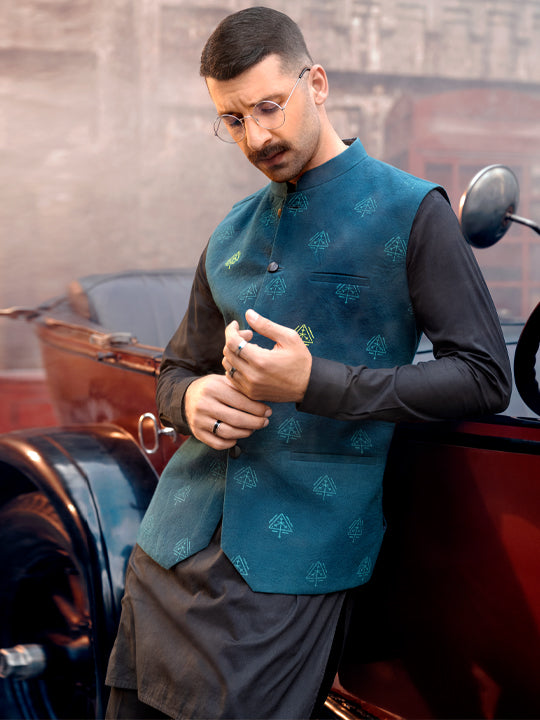 Bottle Green Blended Waistcoat - AL-WC-417