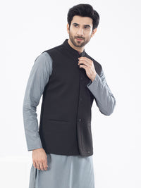 Black Blended Waistcoat - AL-WC-458