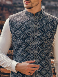 Black Blended Waistcoat - AL-WC-490