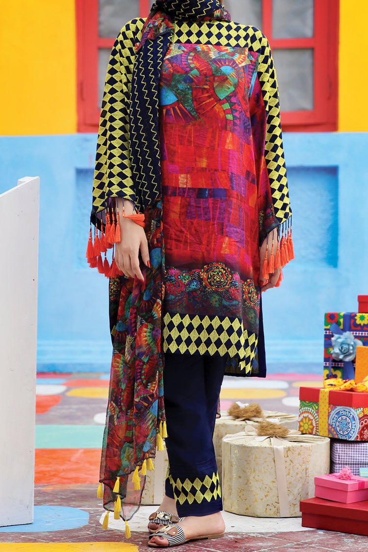 Red 3 Piece Stitched - ALDP-063