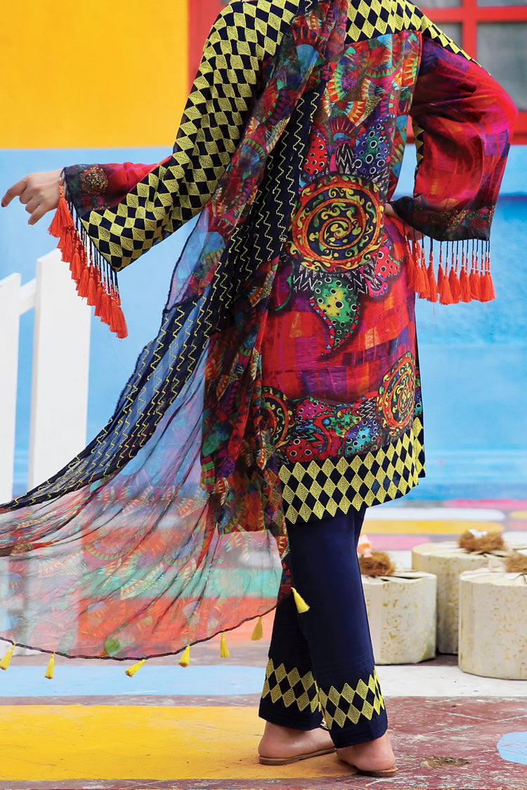 Red 3 Piece Stitched - ALDP-063