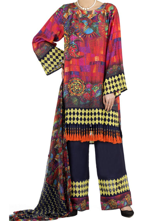 Red 3Pc Stitched - ALDP-3PS-063B