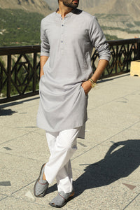 Grey Blended Kurta - AL-K-662