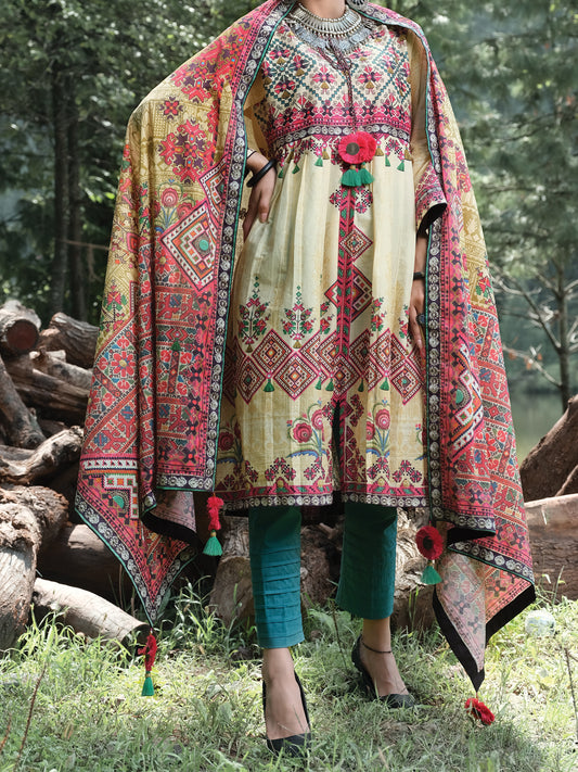 Lime Cambric 2 Piece Unstitched - ALP-2PS-1005
