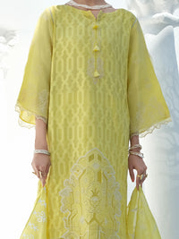 Lime Cotton Viscose + Jacquard 3Pc Stitched - ALP-3PS-1058