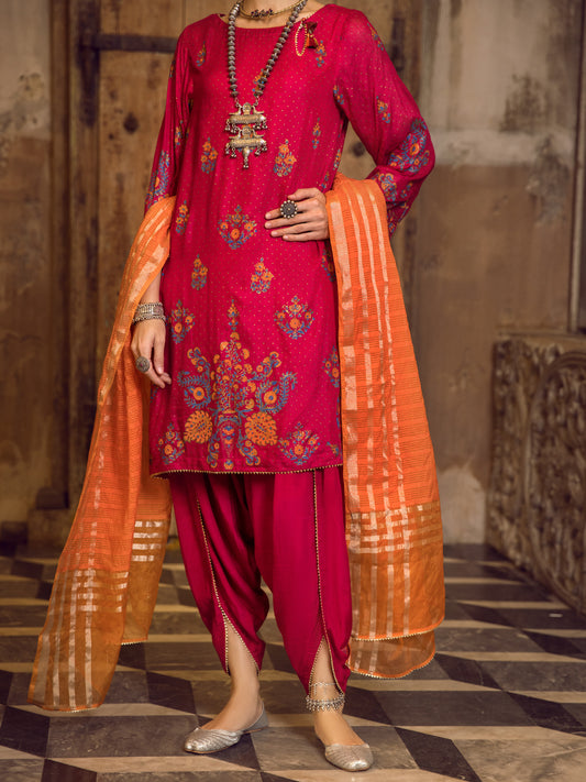 Pink Khaddi 3 Piece Stitched - ALP-3PS-1281