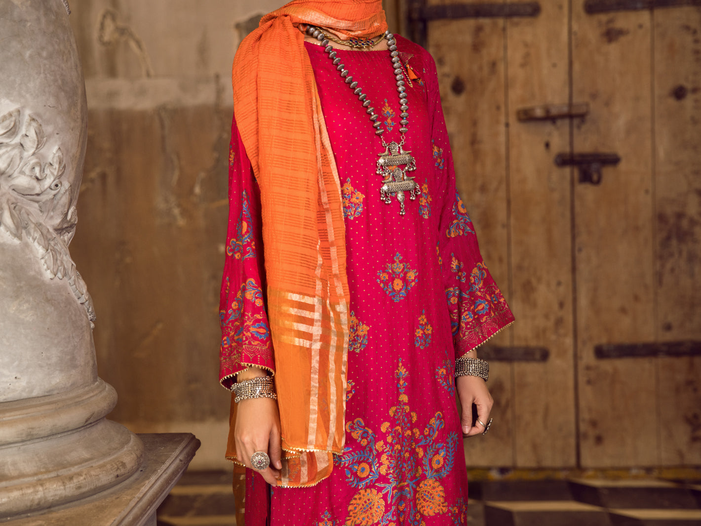 Pink Khaddi 3Pc Stitched - ALP-3PS-1281