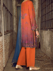 Orange Khaddi Silk 3 Piece Stitched - ALP-3PS-1284