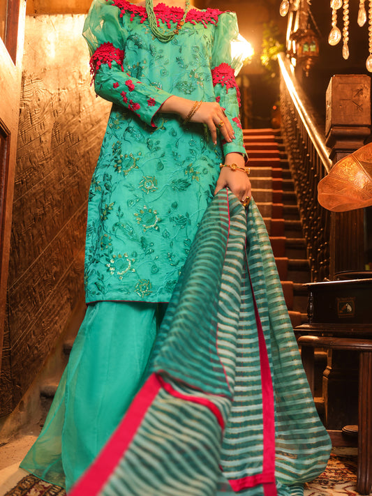 Turquoise Modal 3Pc Stitched - ALP-3PS-1288