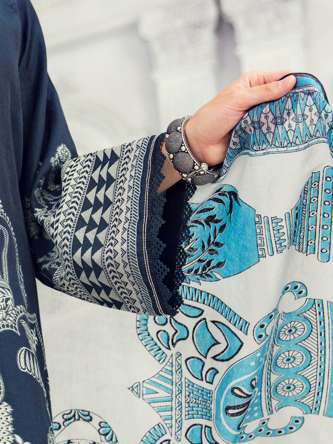 Dark Grey Cotton Jacquard 3 Piece Unstitched - ALP-3PS-1309
