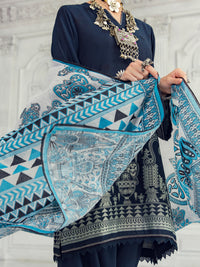 Dark Grey Cotton Jacquard 3 Piece Unstitched - ALP-3PS-1309