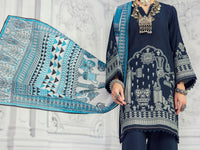 Dark Grey Cotton Jacquard 3 Piece Unstitched - ALP-3PS-1309