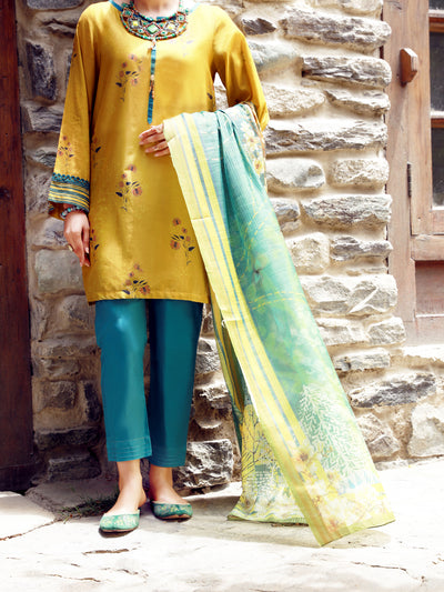 Lime Green Lawn 3 Piece Unstitched - ALP-3PS-1379