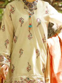 Beige Lawn 3Pc Stitched - ALP-3PS-1380