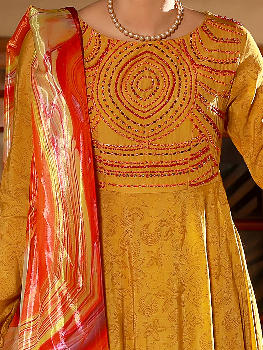 Mustard 3Pc Unstitched - ALP-3PS-1403