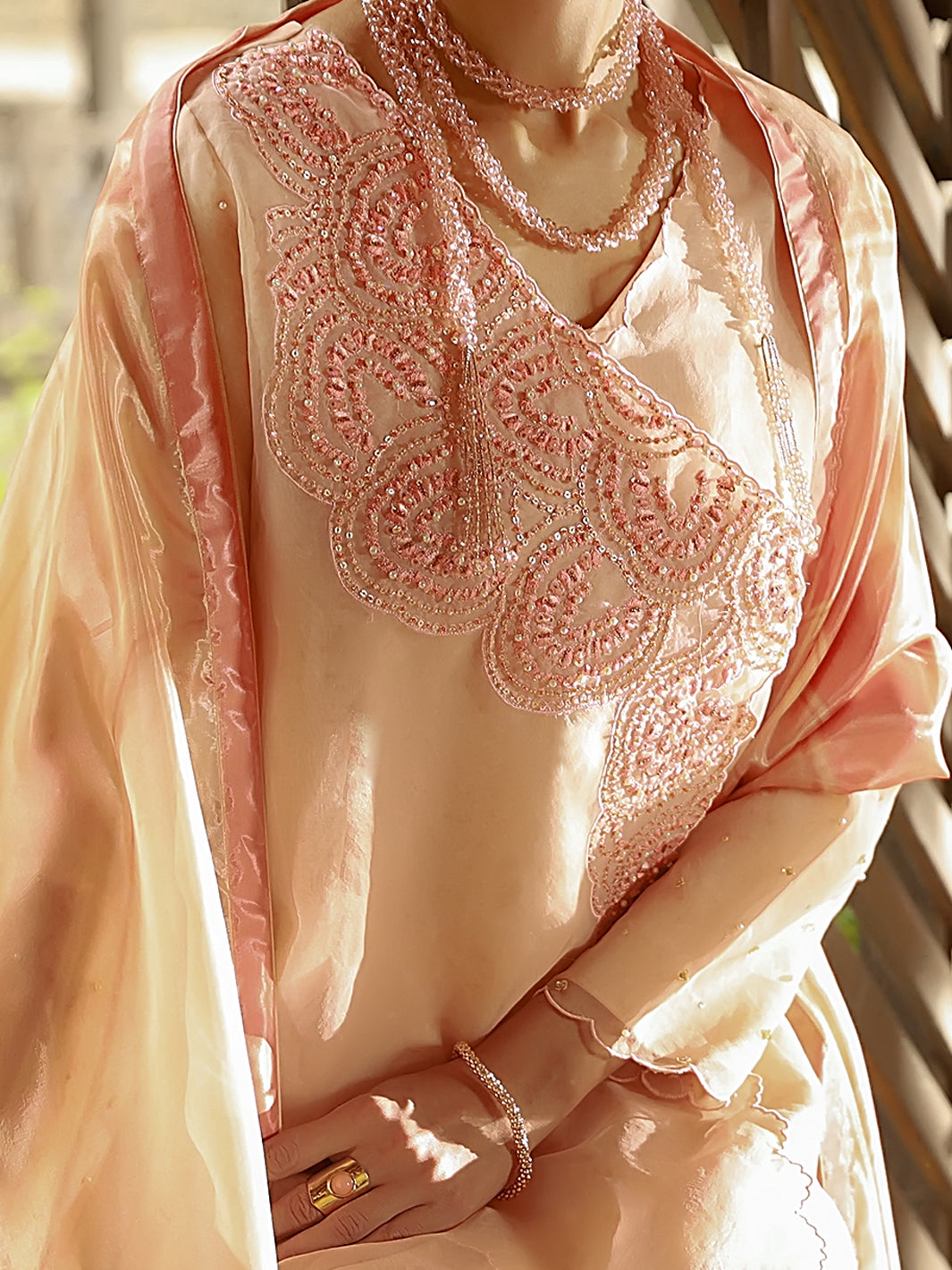 Peach 3Pc Unstitched - ALP-3PS-1408