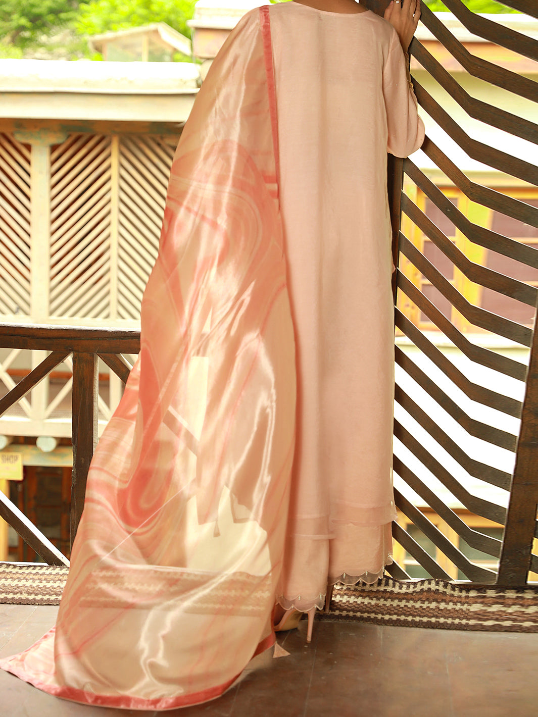 Peach 3Pc Unstitched - ALP-3PS-1408