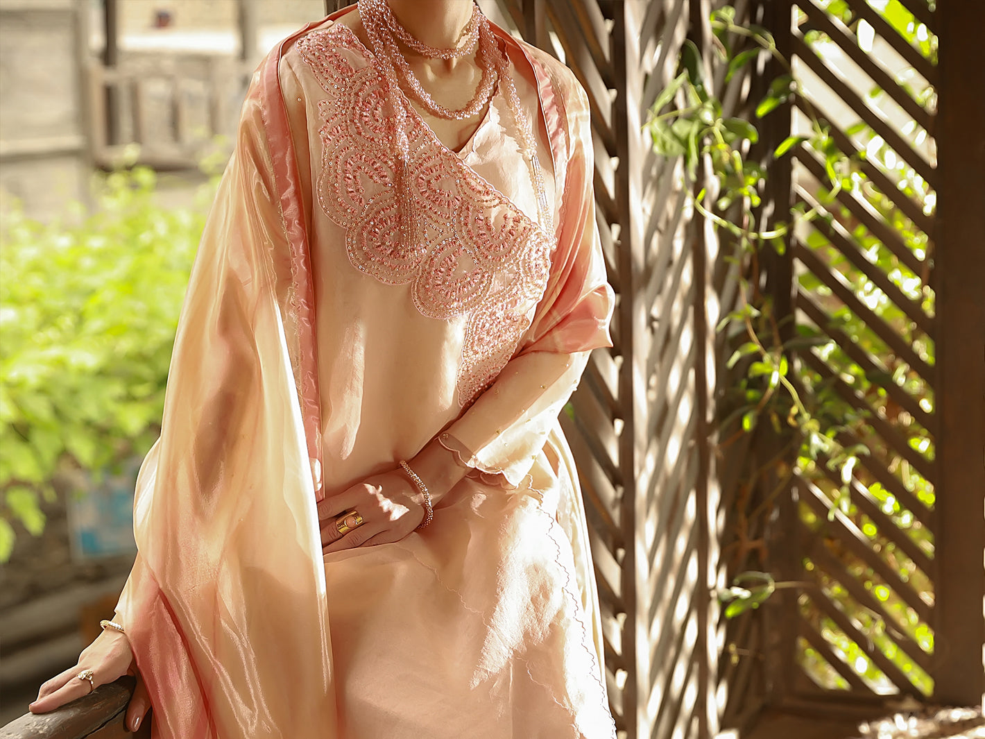 Peach 3Pc Unstitched - ALP-3PS-1408