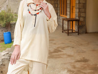 Off White Dobby 2Pc Stitched - ALP-2PS-LKS-1463