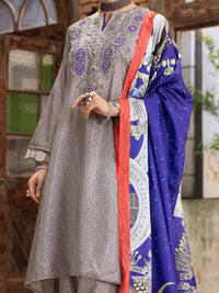 Grey Silk 3 Piece Stitched - ALP-3PS-426