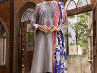 Grey Silk 3 Piece Stitched - ALP-3PS-426