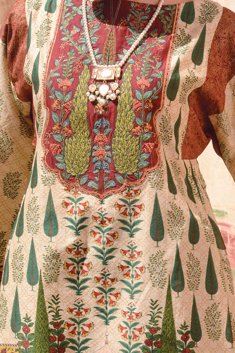 Lawn Ivory 3 Piece Stitched - ALP-515