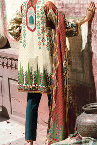 Lawn Ivory 3 Piece Stitched - ALP-515
