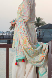 Natural Lawn 3 Piece Stitched - ALP-551