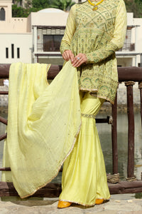 Green Cotton 3Pc Stitched - ALP-567
