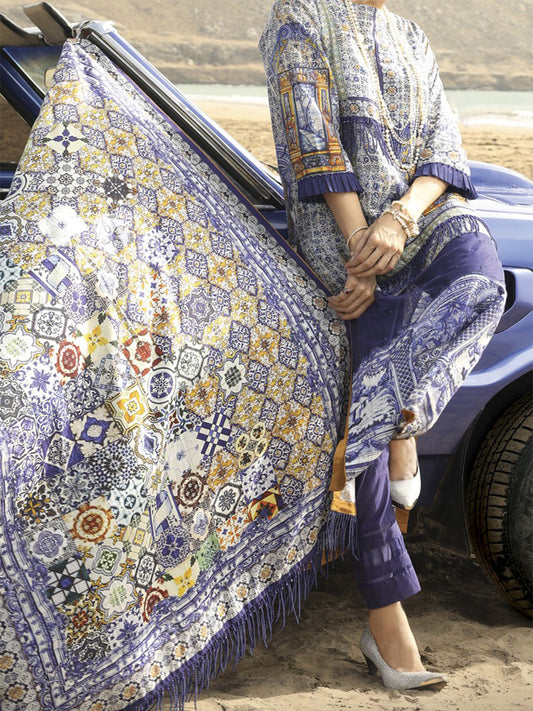 Blue 2 Piece Unstitched - ALP-588