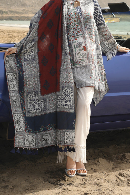 Grey 2Pc Unstitched - ALP-2PS-593