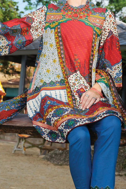 Red Lawn 3 Piece Unstitched - ALP-613