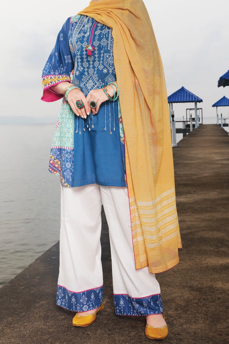 Aqua Lawn 3 Piece Unstitched - ALP-615