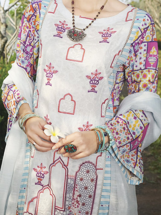 Fushia Lawn 3 Piece Unstitched - ALP-616