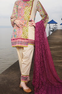 Green Lawn 3 Piece Unstitched - ALP-618