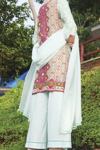 Sea Green Lawn 3 Piece Stitched - ALP-619