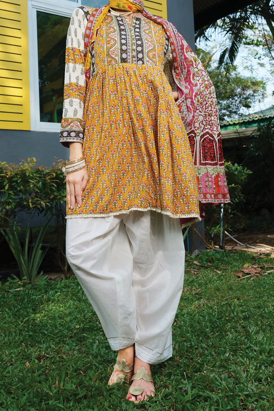 Mustard Lawn 3 Piece Unstitched - ALP-623