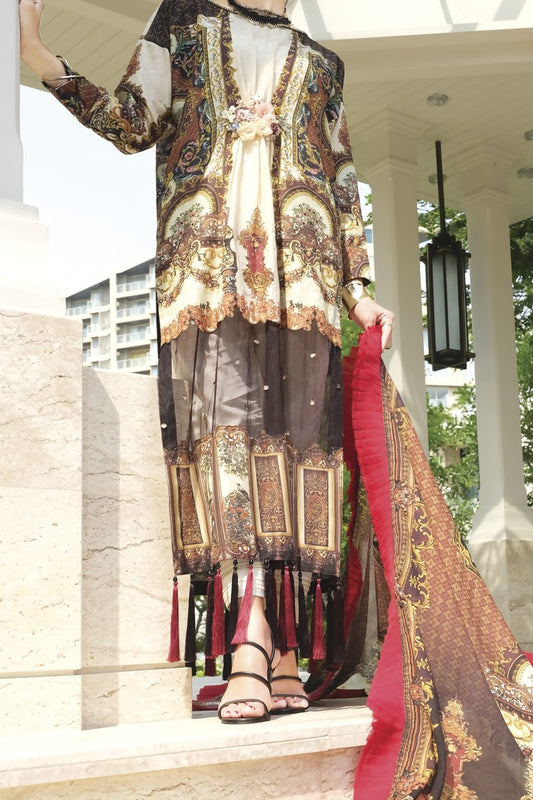 Brown Lawn 2 Piece Unstitched - ALP-650
