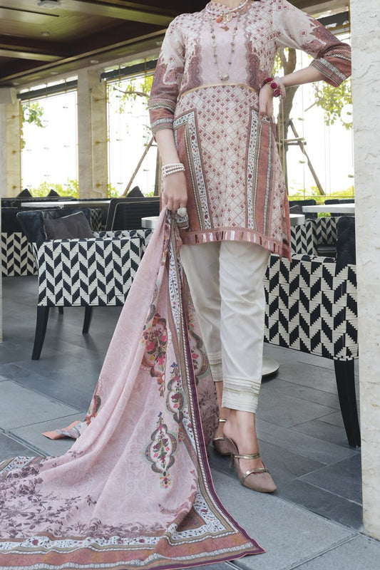 Pink Lawn 2 Piece Unstitched - ALP-657